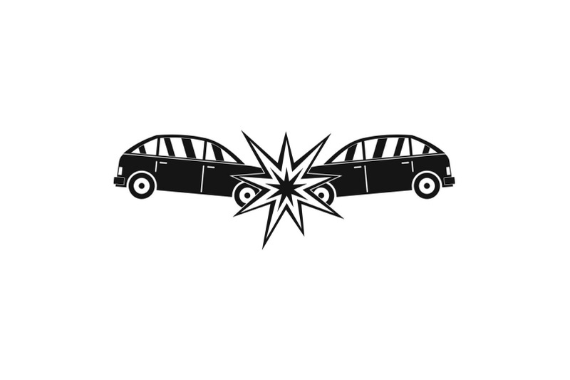 head-collision-icon-simple-style