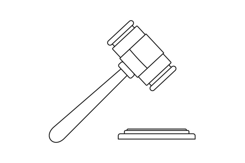 auction-gavel-icon-outline-style