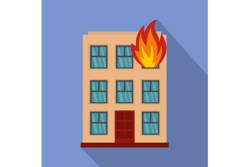 burning-house-icon-flat-style
