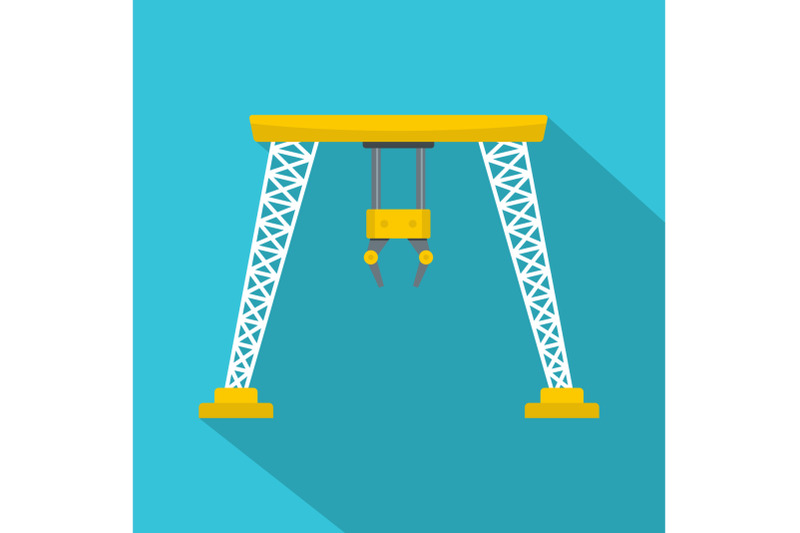 robotic-crane-icon-flat-style