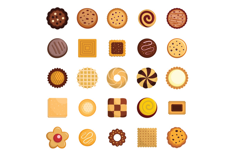cookies-biscuit-icons-set-flat-style