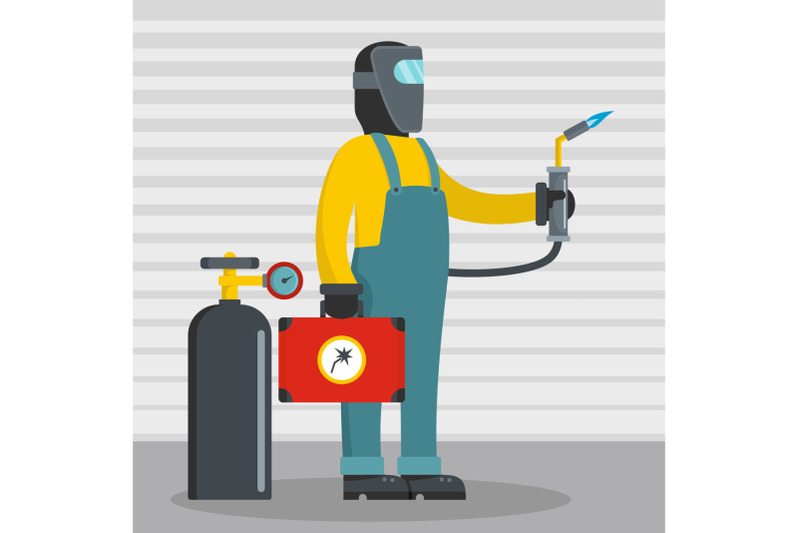 working-welder-icon-flat-style