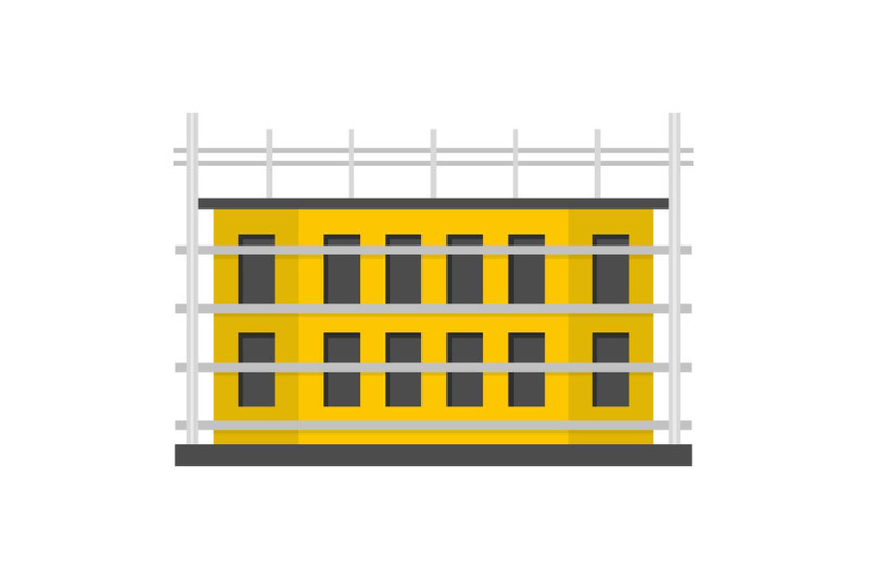 school-construction-icon-flat-style