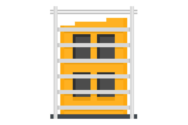 building-structure-icon-flat-style