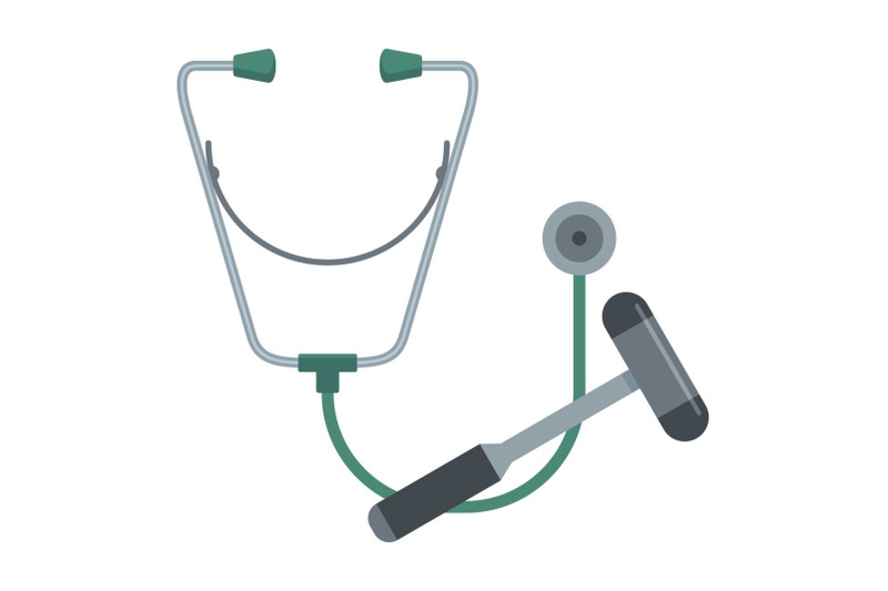 stethoscope-and-hammer-icon-flat-style