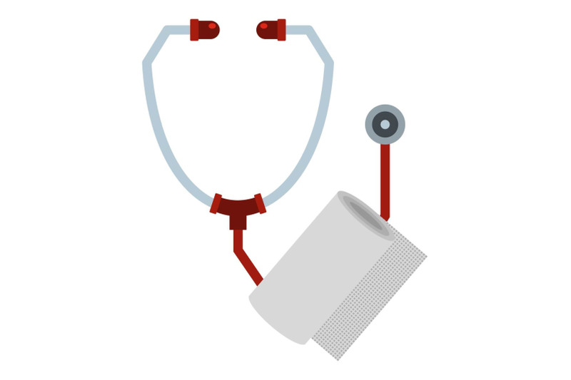 stethoscope-and-paper-icon-flat-style