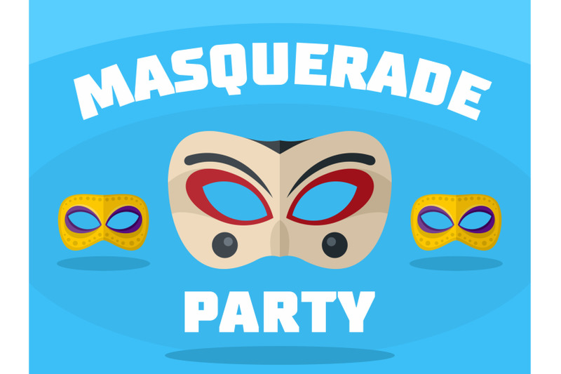 masquerade-party-logo-flat-style