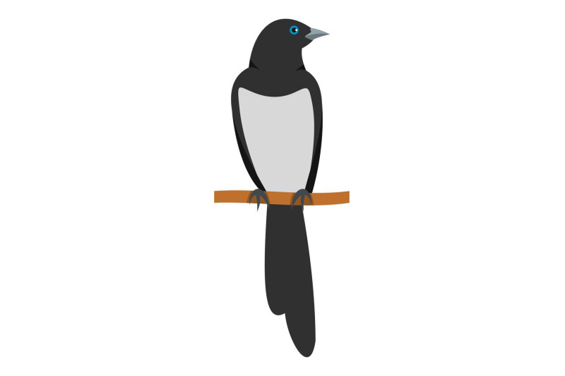 sitting-magpie-icon-flat-style