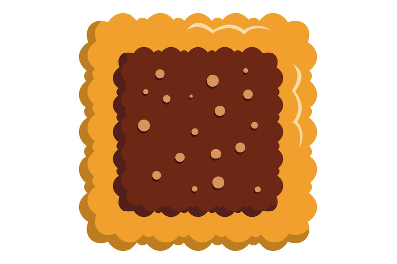 square-biscuit-icon-flat-style