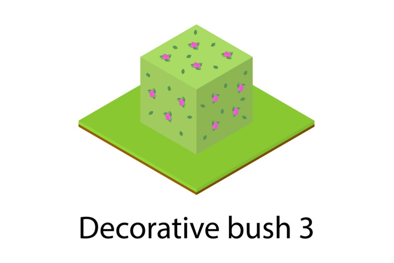 bush-icon-isometric-style