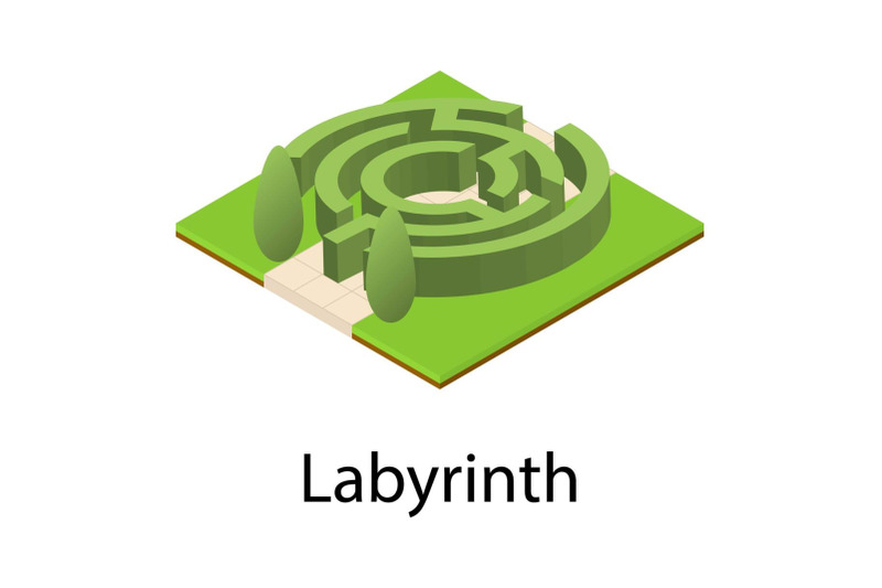 labyrinth-icon-isometric-style