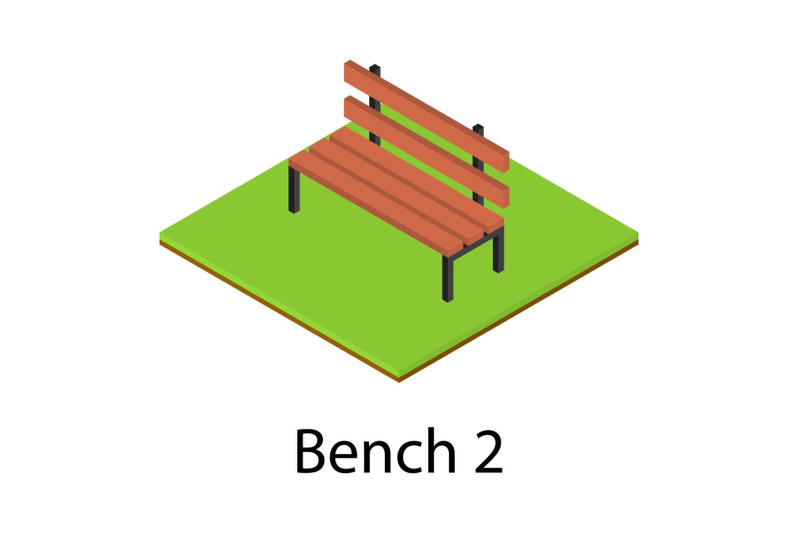 bench-icon-isometric-style