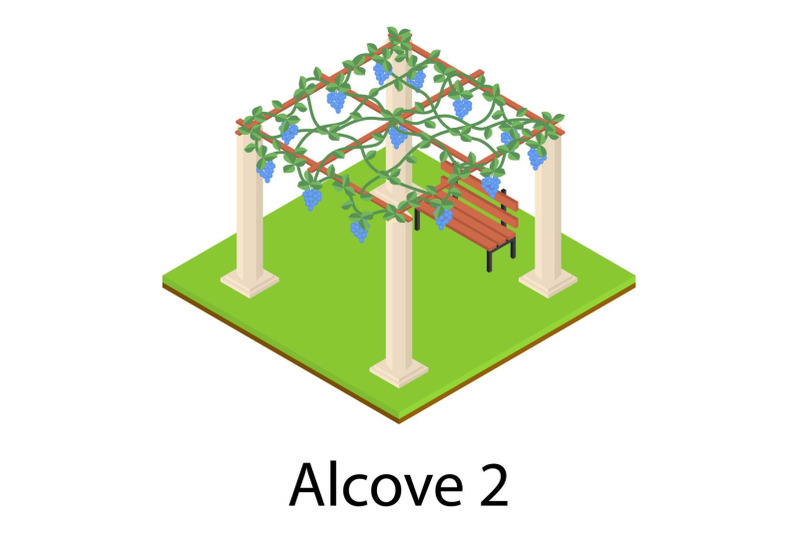 alcove-icon-isometric-style