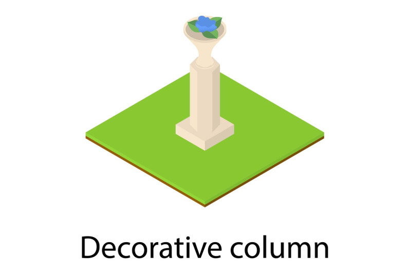 decorative-column-icon-isometric-style