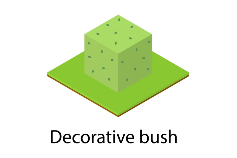 decorative-bush-icon-isometric-style