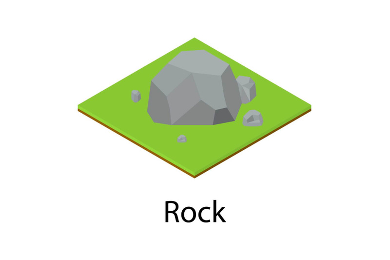 rock-icon-isometric-style