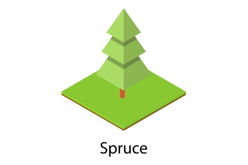 spruce-tree-icon-isometric-style