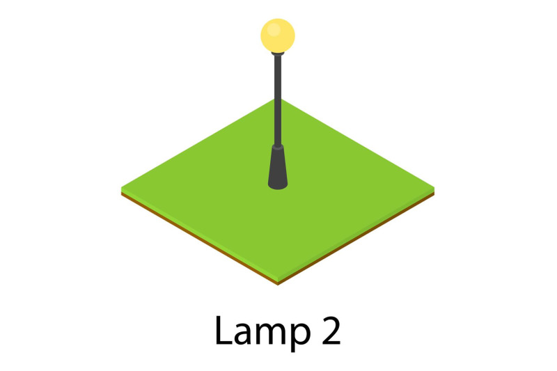 park-lantern-icon-isometric-style