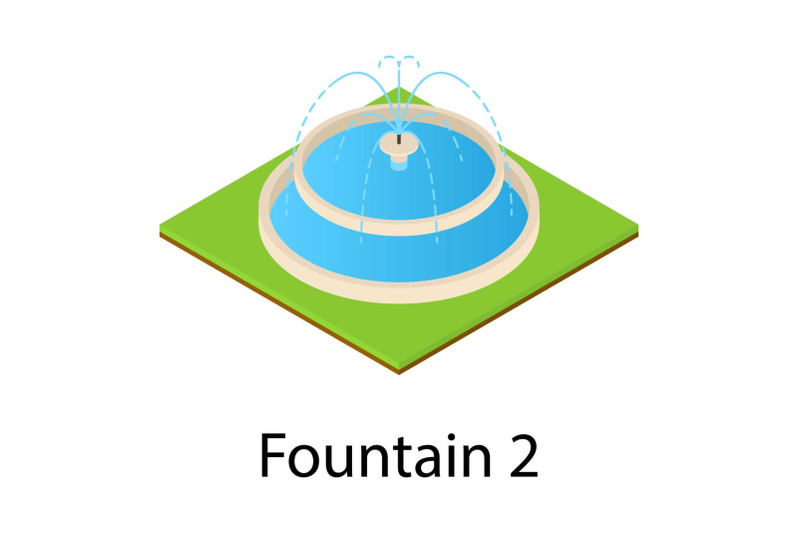 fountain-icon-isometric-style