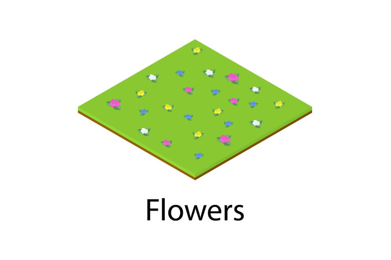 flower-icon-isometric-style