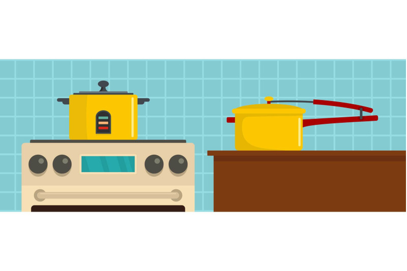 kitchen-tool-banner-horizontal-flat-style