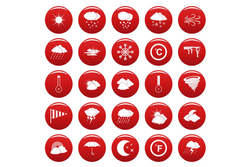 weather-icons-set-vetor-red