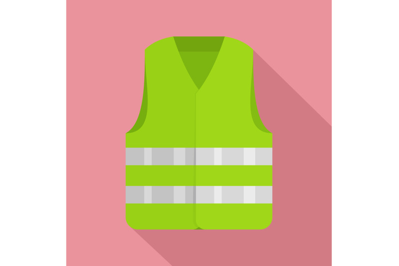 driver-reflective-vest-icon-flat-style