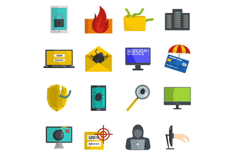 cyber-attack-computer-virus-icons-set-vector-isolated