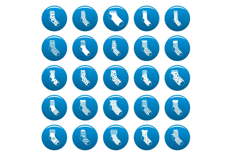 socks-textile-icons-set-vetor-blue