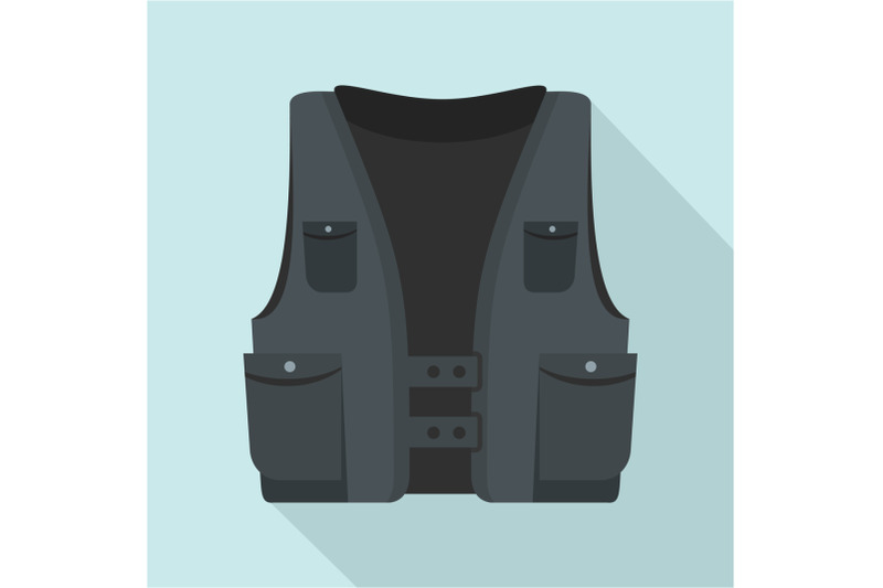 pocket-vest-icon-flat-style