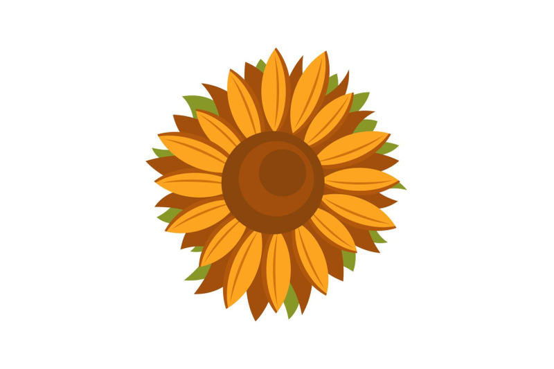 tall-sunflower-icon-flat-style