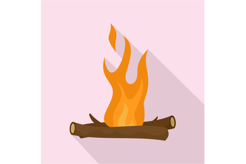 camp-fire-icon-flat-style