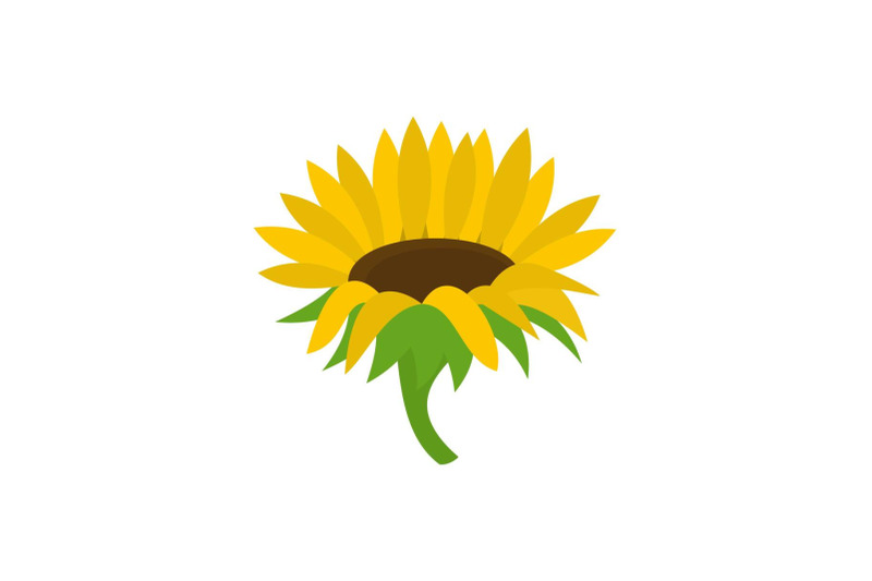 blossoming-sunflower-icon-flat-style