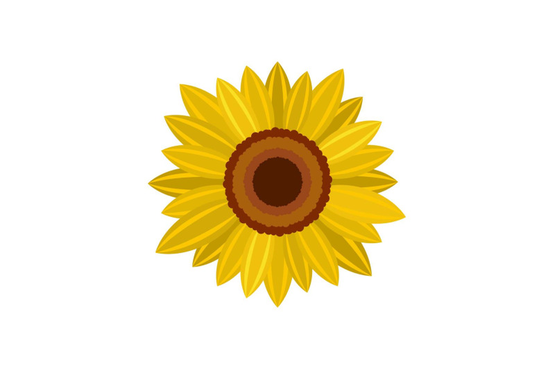 bright-sunflower-icon-flat-style
