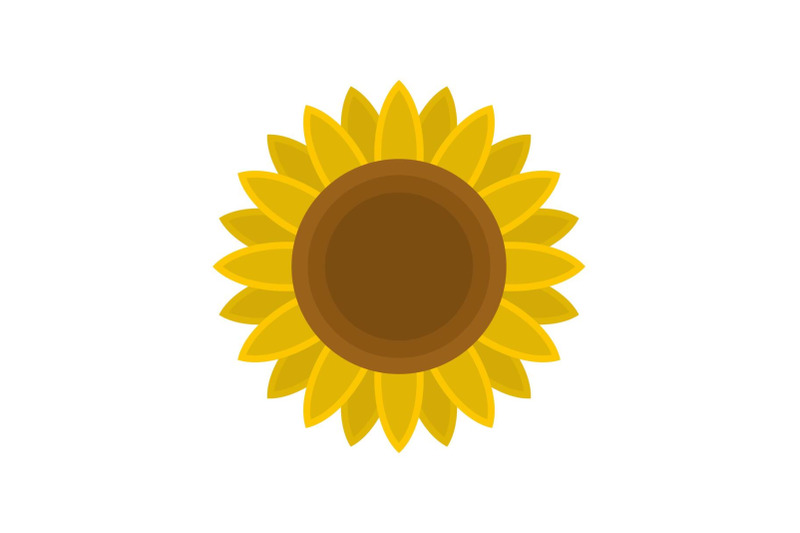 ripe-sunflower-icon-flat-style
