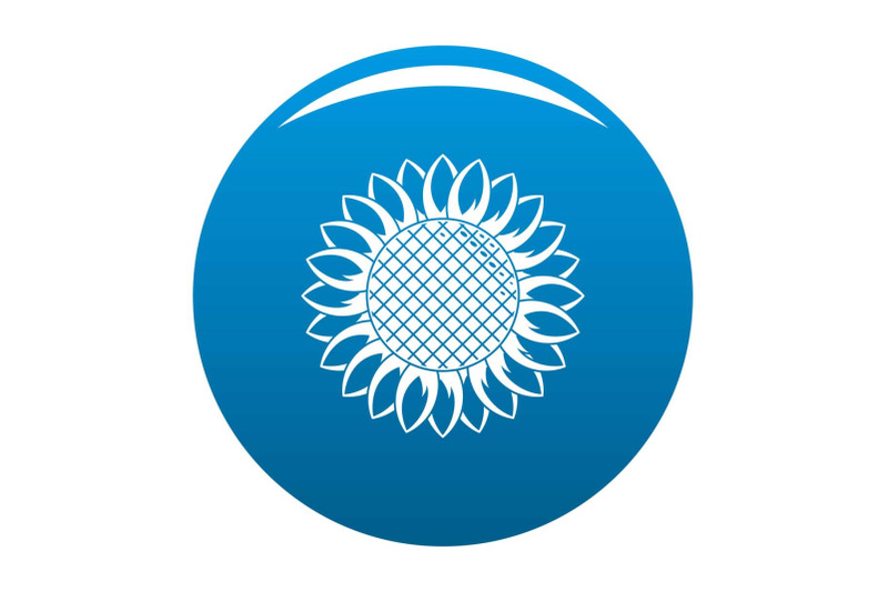 round-sunflower-icon-vector-blue
