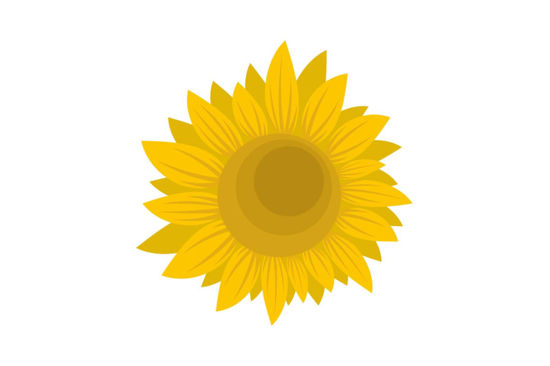 summer-sunflower-icon-flat-style