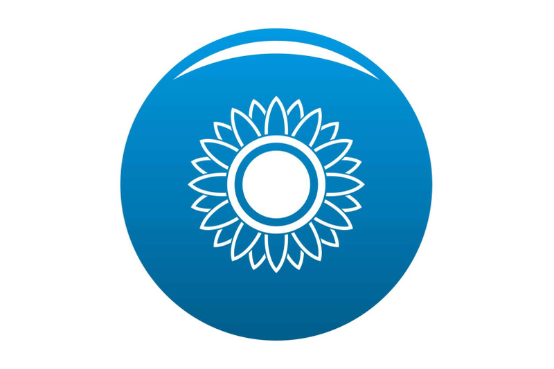 bright-sunflower-icon-vector-blue