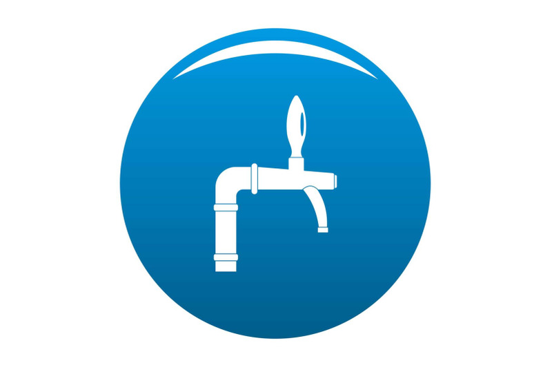 tap-with-handle-icon-vector-blue