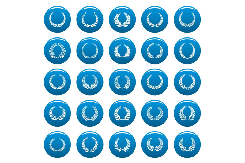 laurel-wreath-icons-set-vetor-blue