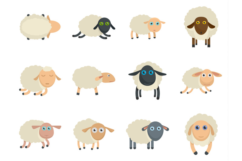 sheep-cute-lamb-farm-iicons-set-vector-isolated