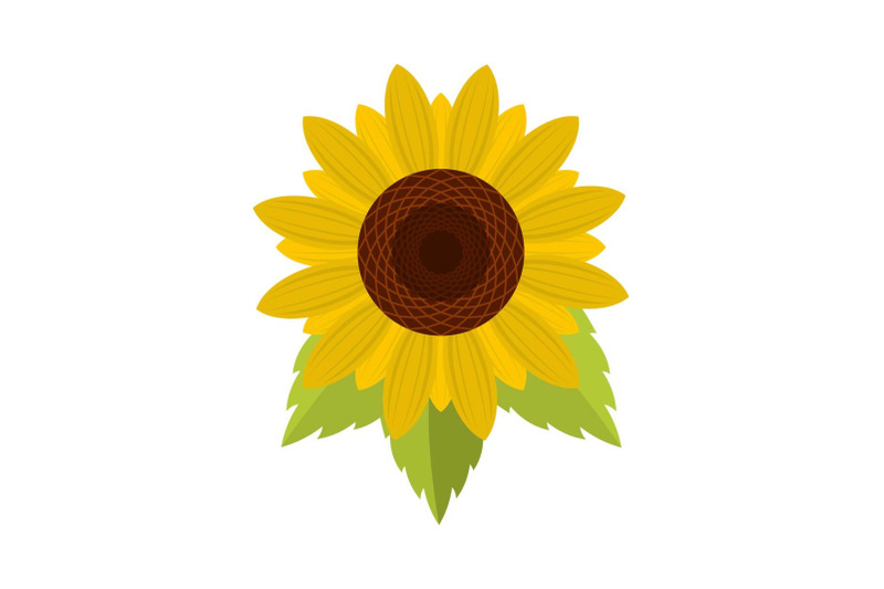 natural-sunflower-icon-flat-style