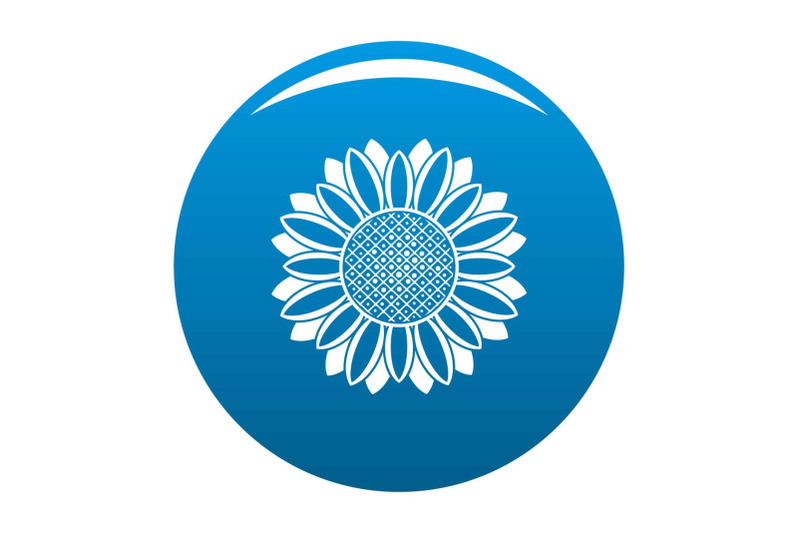 circle-of-sunflower-icon-vector-blue