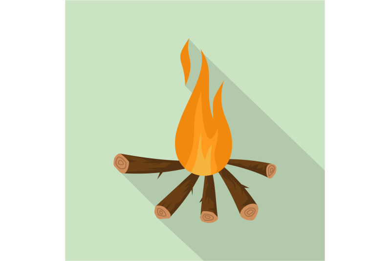 camping-fire-icon-flat-style