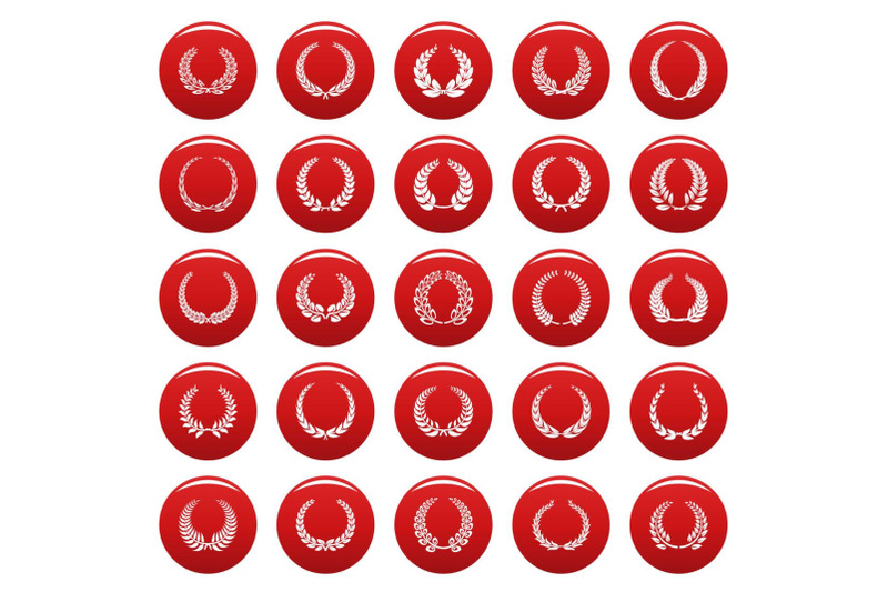 laurel-wreath-icons-set-vetor-red