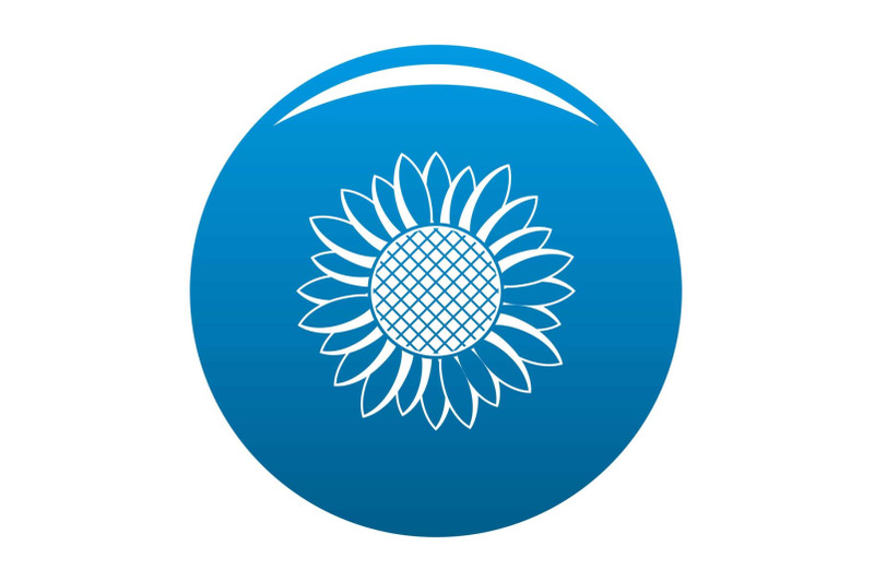 nice-sunflower-icon-vector-blue