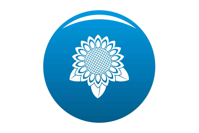 sunflower-leaf-icon-vector-blue