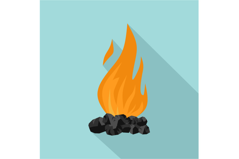 coal-fire-icon-flat-style