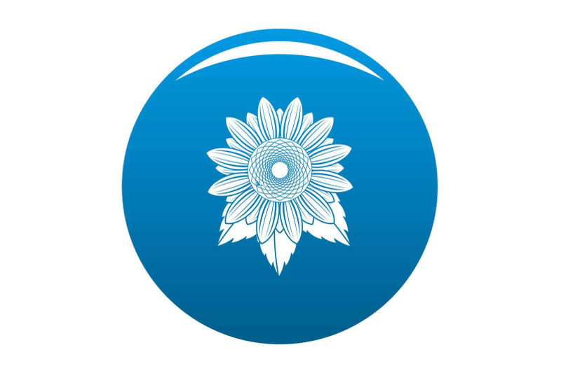 natural-sunflower-icon-vector-blue