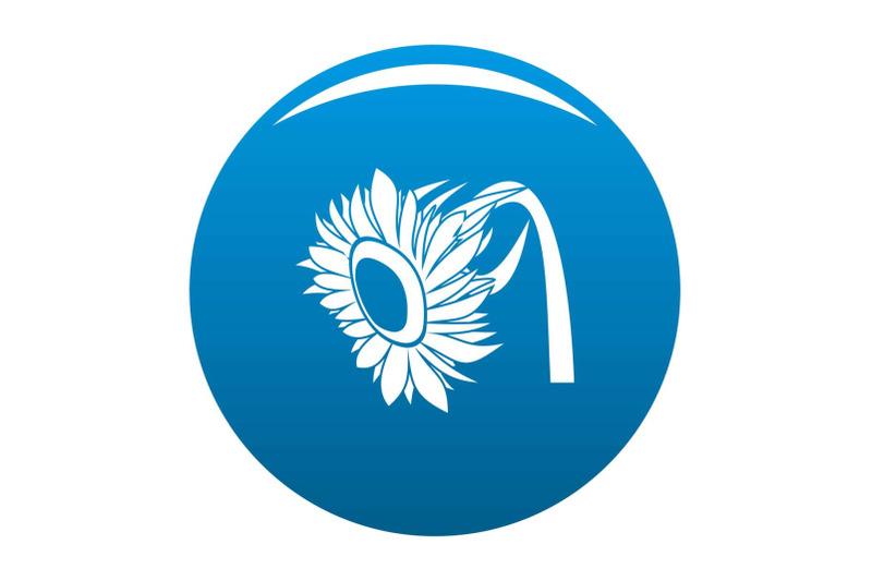 beautiful-sunflower-icon-vector-blue